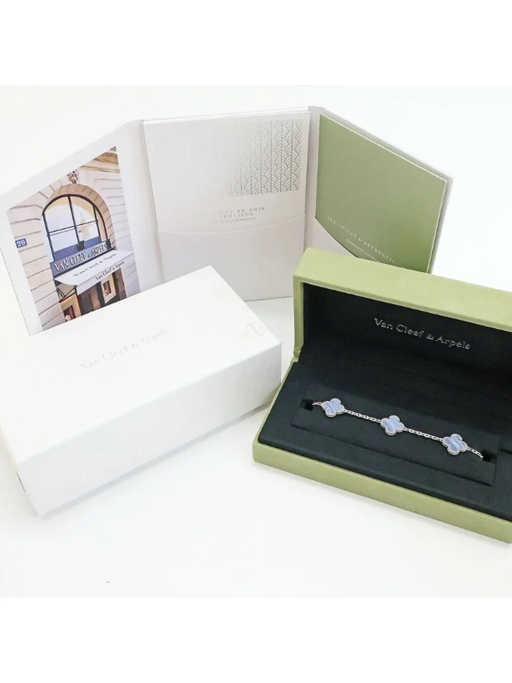 Van Cleef & Arpels Vintage Alhambra Bracelet Chalcedony